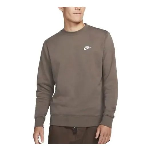 Толстовка Nike Sportswear Club Fleece Stay Warm Sports Round Neck Pullover Brown Dark brown, коричневый