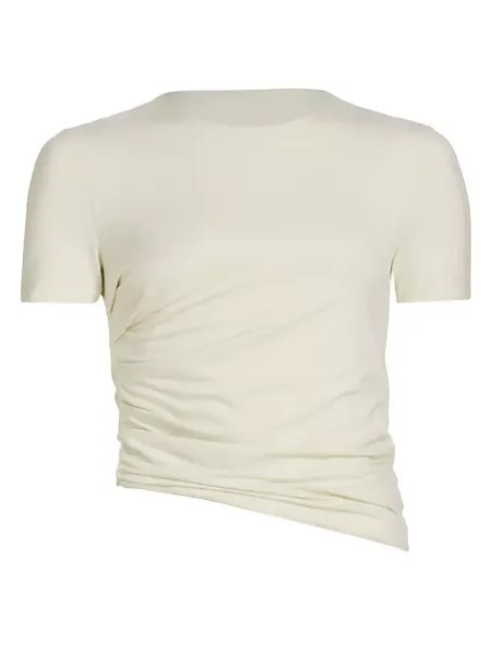 Твист-футболка с логотипом Helmut Lang, цвет bone