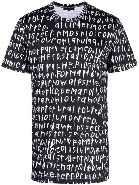 Comme des Garçons Homme Plus футболка с графичным принтом, черный