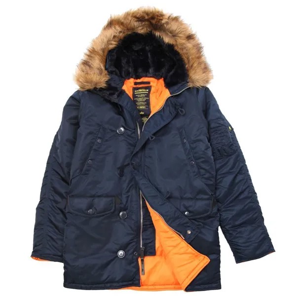 Куртка аляска Alpha Industries Slim Fit N-3B Parka, голубой 2XL