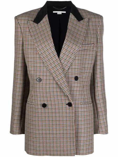 Stella McCartney double-breasted houndstooth blazer