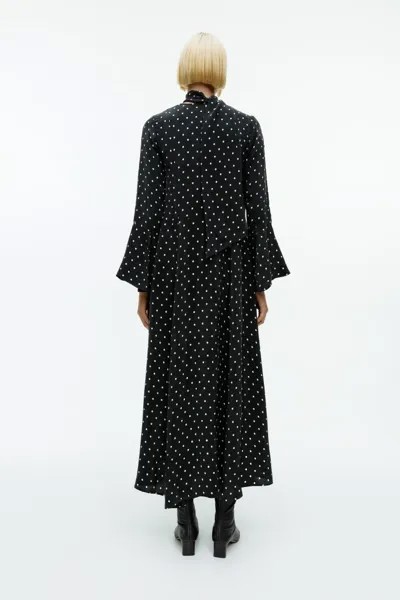 Платье макси с тканевой отделкой H&M, черный