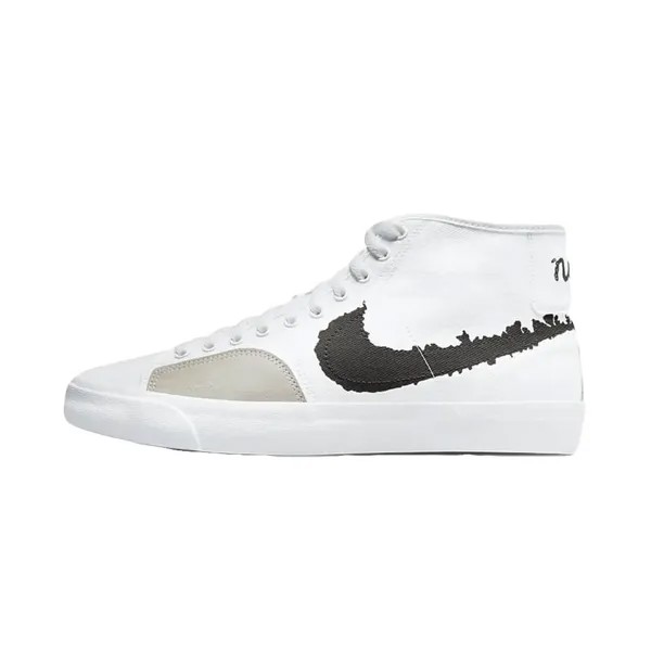 Скейтерские кеды Nike SB Blazer Court Mid Premium, белый/чёрный (Размер 42 RU)