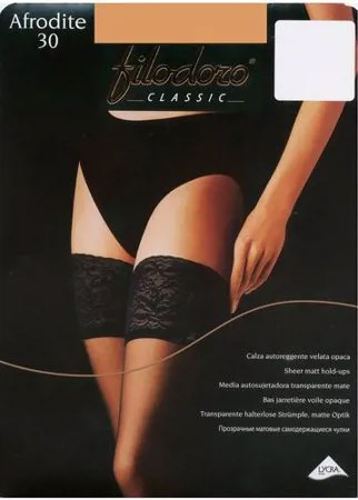 Чулки Filodoro Classic Afrodite, 30 den, размер 2-S, bianco (белый)