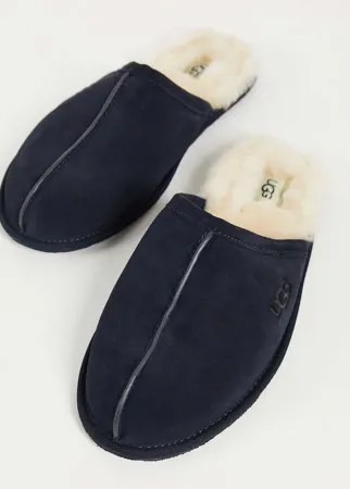 Темно-синие слиперы из овчины для дома UGG-Темно-синий