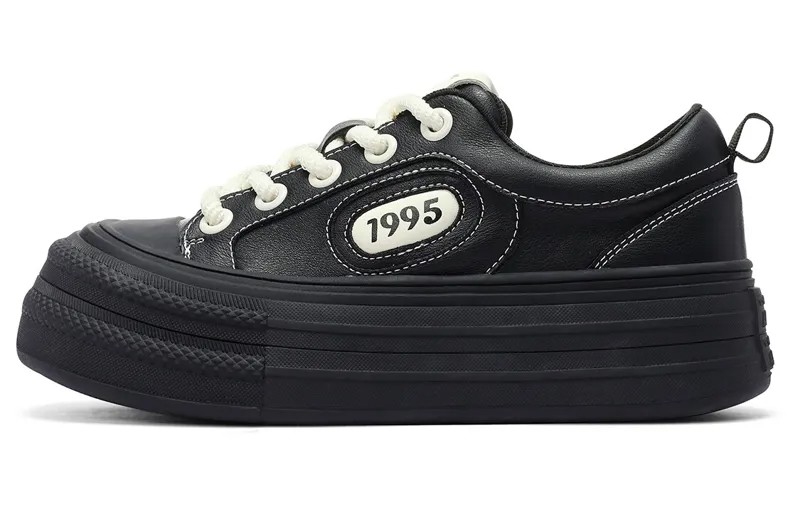 Кроссовки C°BANNER Skateboarding Shoes Women's Low-top, бежевый/черный