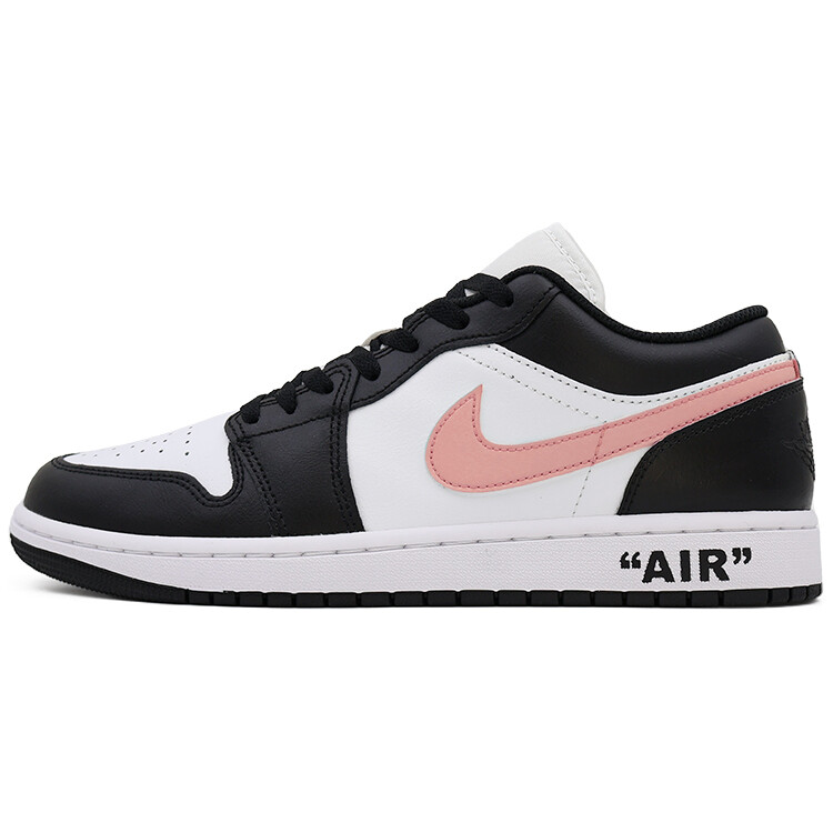 Кроссовки Air Jordan 1 Vintage Basketball Shoes Women's Low-top White/pink/black, розовый