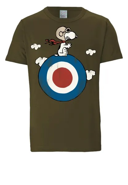 Футболка Logoshirt Peanuts Snoopy, цвет olivgrün