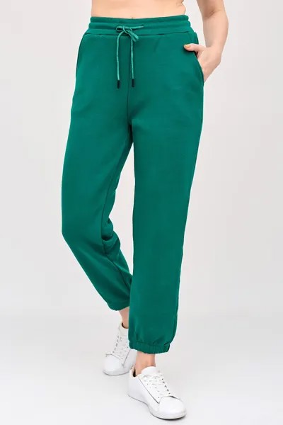 Спортивные брюки женские LikaDress 18-1743 зеленые 50 RU