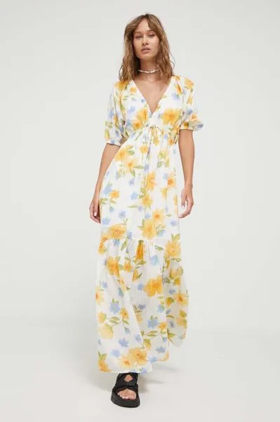 Платье из хлопка Billabong, белый