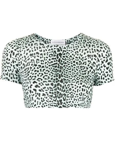 Faith Connexion укороченная футболка с леопардовым принтом