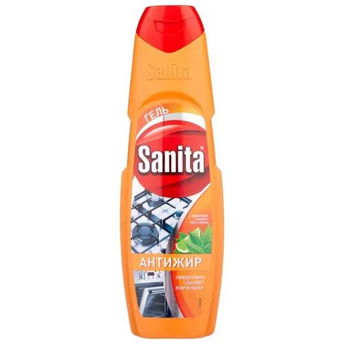 Гель Антижир зеленый чай и лайм Sanita 500 г
