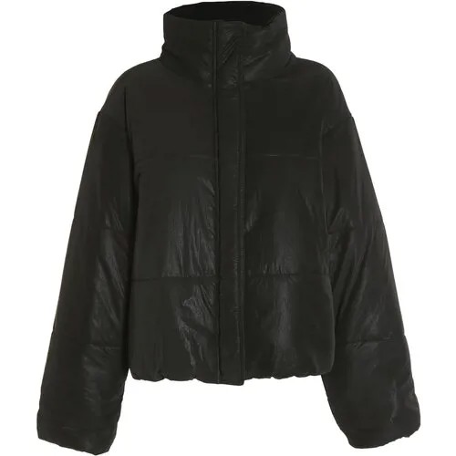 Куртка  404 NOT FOUND, демисезон/зима, средней длины, силуэт свободный, карманы, водонепроницаемая, ветрозащитная, подкладка, стеганая, размер XS, черный