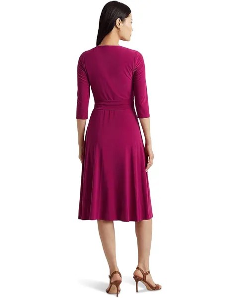 Платье LAUREN Ralph Lauren Jersey-Matte Midi Dress, цвет Fuchsia Berry