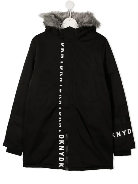 Dkny Kids пуховик с логотипом