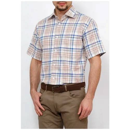 Рубашка GREG, размер 174-184/38, бежевый