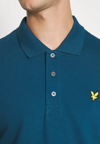 Рубашка-поло Plain Lyle & Scott, темно-синий