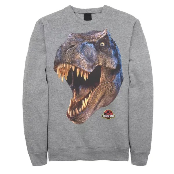 Мужской флисовый пуловер с рисунком «Парк Юрского периода» T-Rex Head Roar Jurassic World
