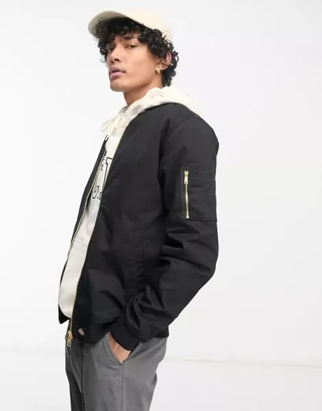 Черный бомбер Dickies Hughson