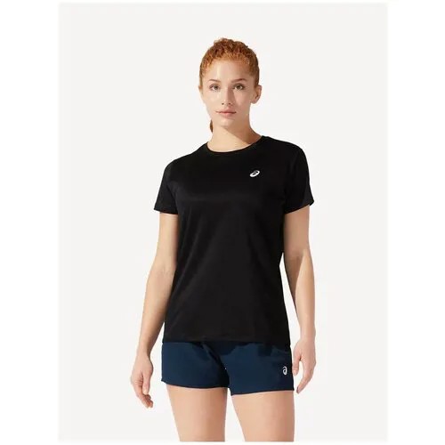 Футболка ASICS, силуэт прямой, размер XS, черный