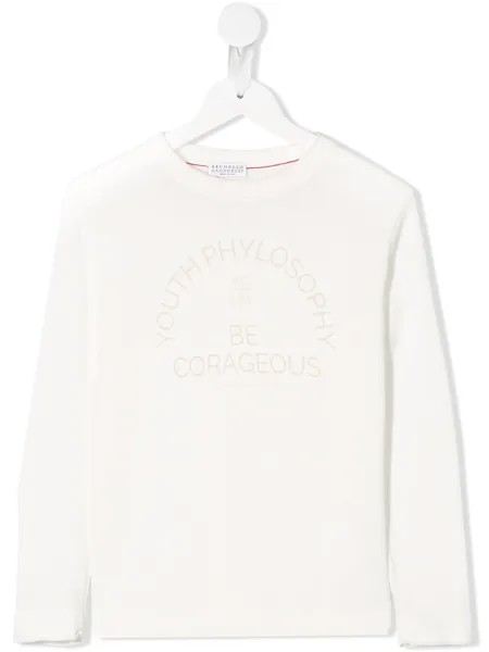 Brunello Cucinelli Kids джемпер с принтом