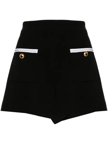 Moschino шорты с контрастной отделкой, черный
