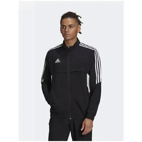 Олимпийка муж. H21276/(CON22 PRE JKT)/BLACK/WHITE/размер S