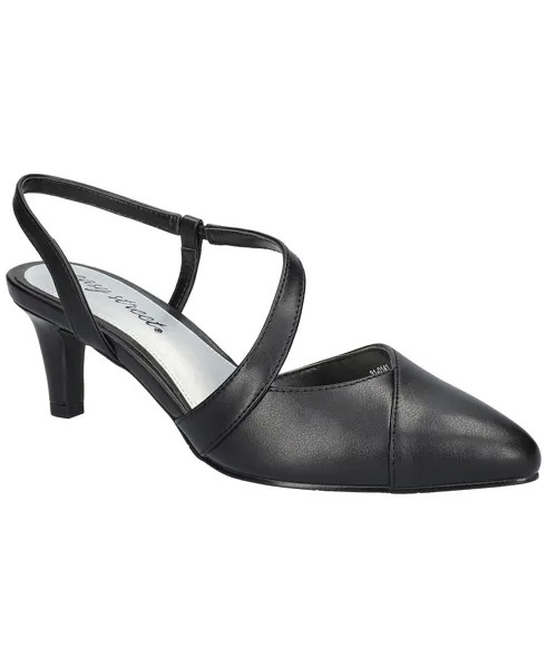 Женские туфли изумрудного цвета с открытой пяткой Easy Street, черный