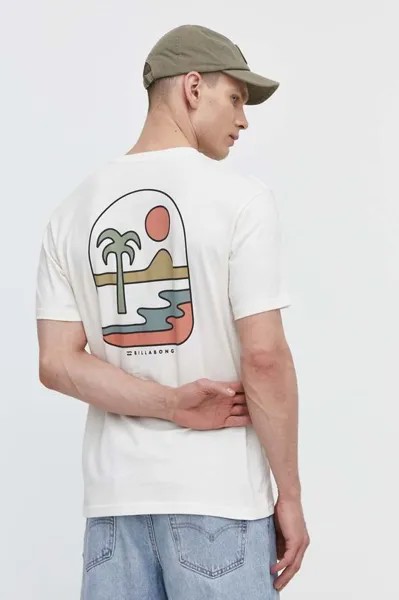Хлопковая футболка Adventure Division Billabong, бежевый