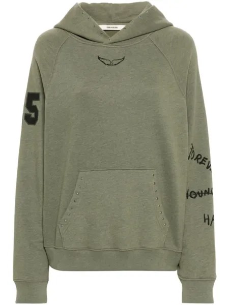 Zadig&Voltaire худи George с заклепками, зеленый