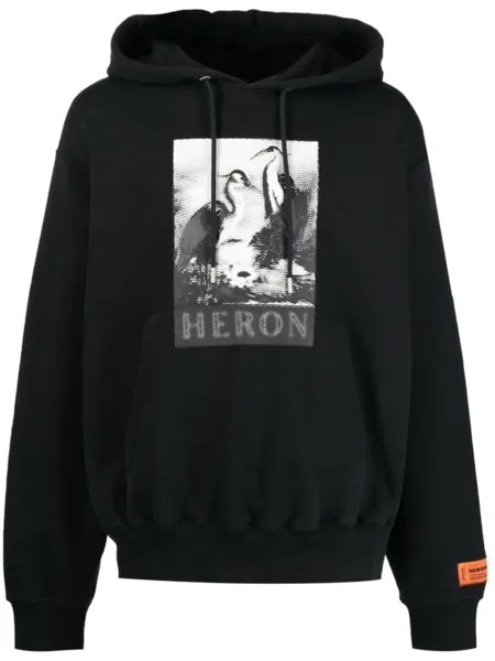 Худи Halftone Heron с принтом Heron Preston, черный