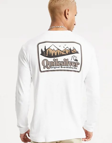 Белый лонгслив Quiksilver