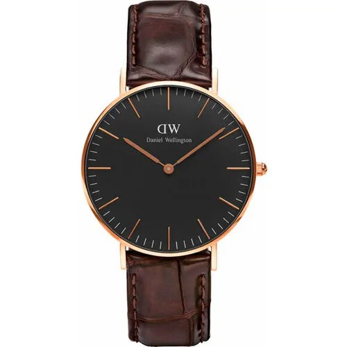 Наручные часы Daniel Wellington, коричневый, черный