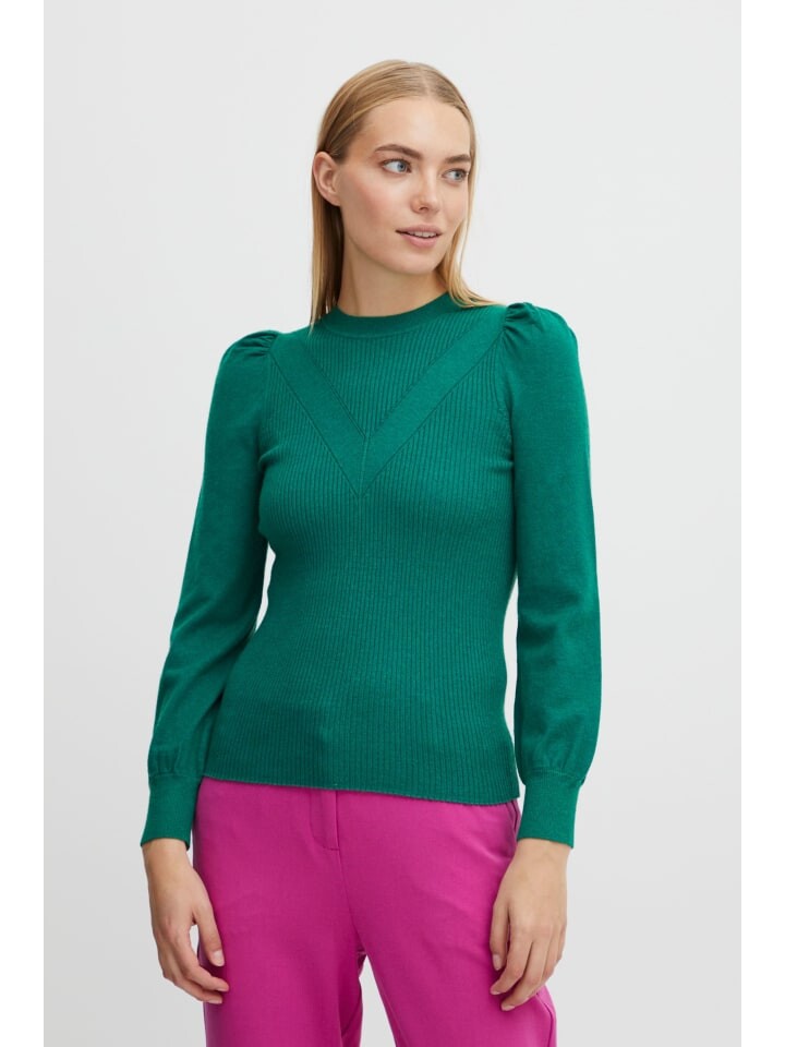 Пуловер byoung Strick BYMILO LS JUMPER 20811888, зеленый