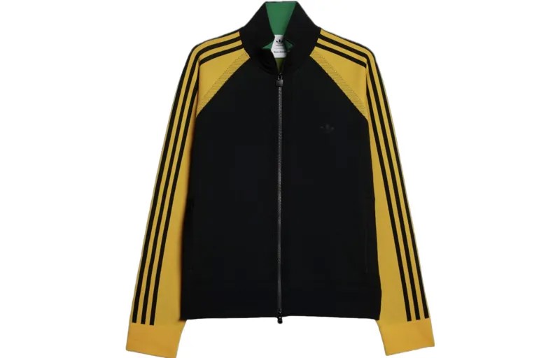 Трикотажная спортивная куртка X Wales Bonner Adidas, черный/желтый