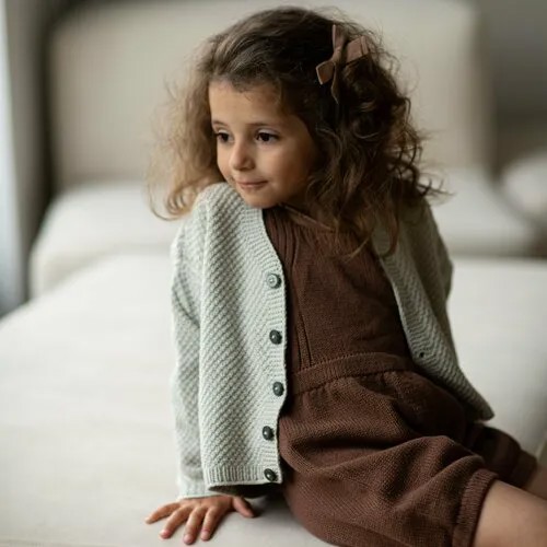 Кардиган NADIN knitted stories, размер 4-5 лет, серый