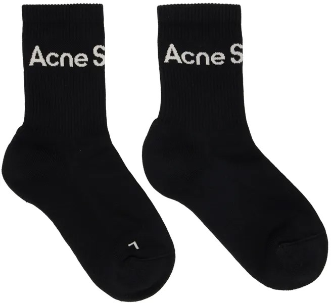 Черные носки с логотипом Acne Studios