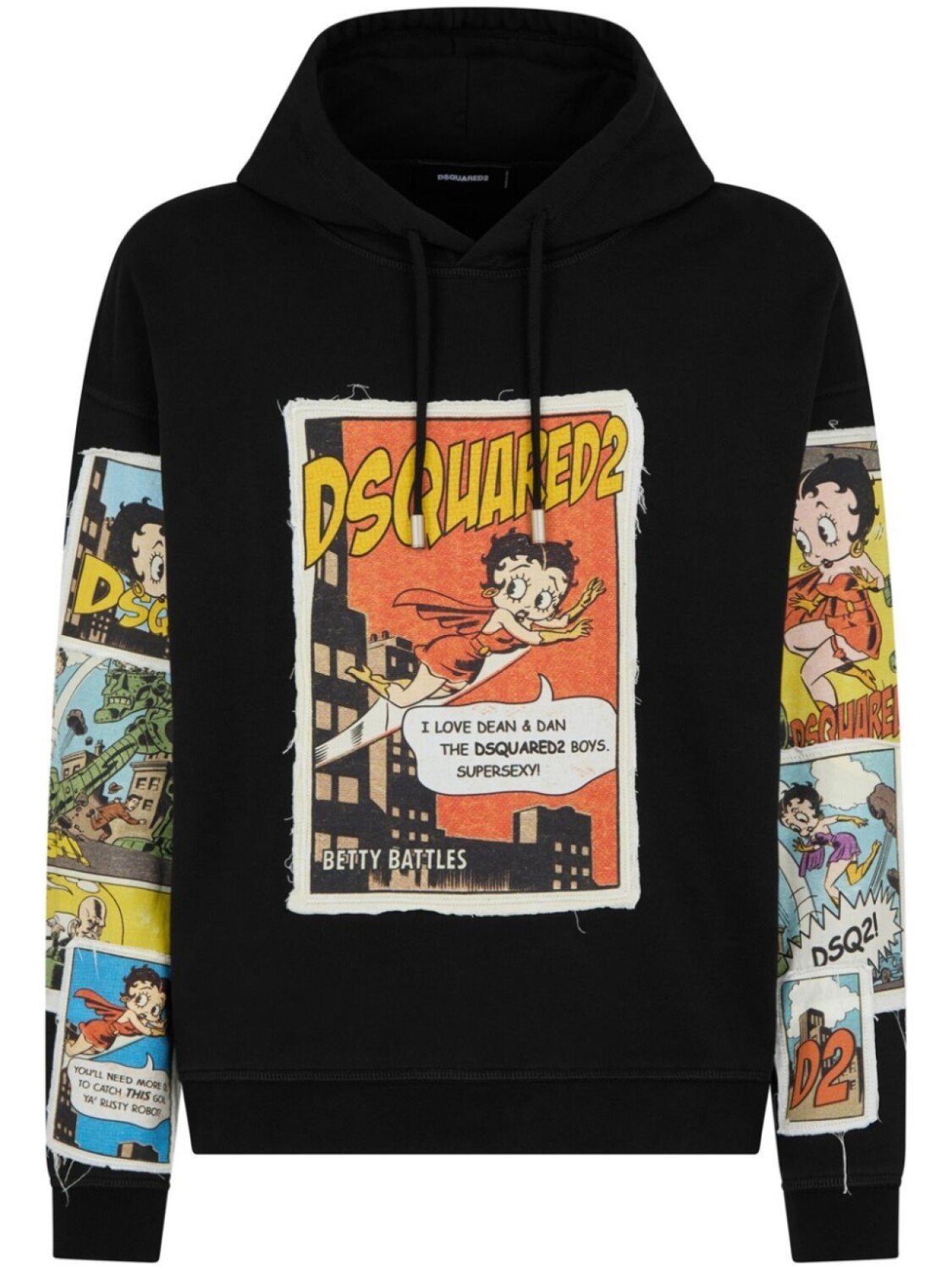 Dsquared2 худи Betty Boop с аппликацией, черный