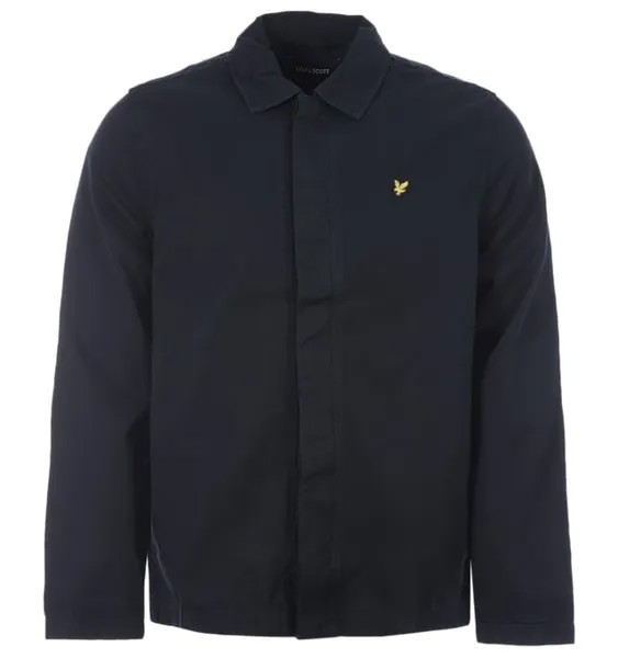 Потертая куртка-рубашка Drill Marines Lyle & Scott, синий