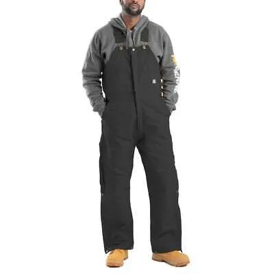BERNE Heritage Insulated Bib Комбинезон Мужская черная повседневная спортивная верхняя одежда B415-B