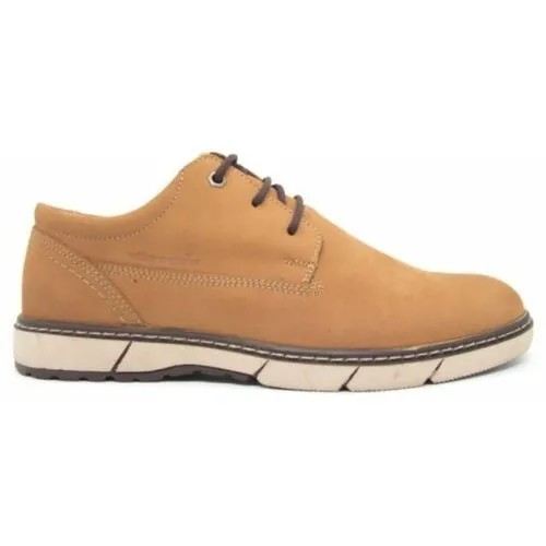 Полуботинки Burgerschuhe, демисезонные, натуральный нубук, полнота 7, размер 47, коричневый