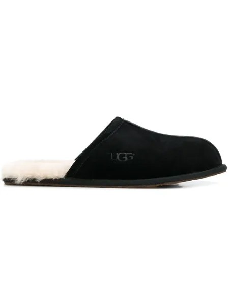 UGG слиперы с отделкой овчиной, черный