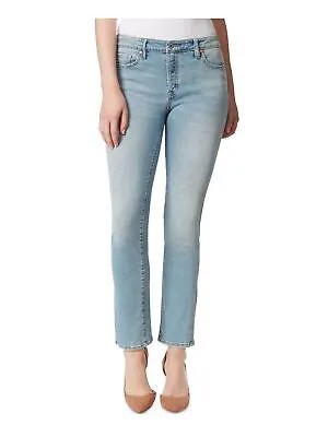 JESSICA SIMPSON Женские синие прямые джинсы с застежкой-молнией и эффектом потертости 29