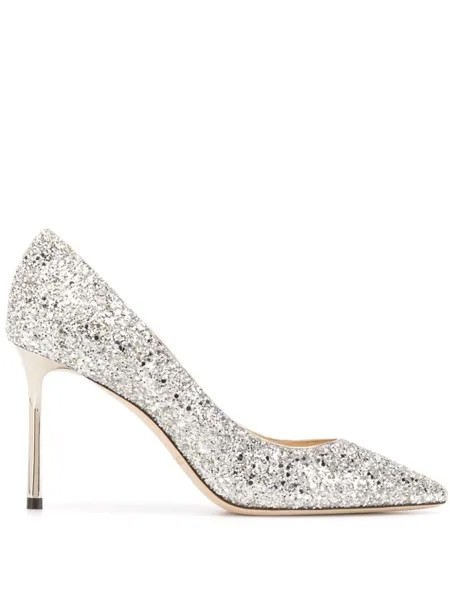 Jimmy Choo туфли-лодочки Romy 85, серебристый