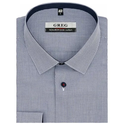 Рубашка GREG, размер 174-184/39, синий