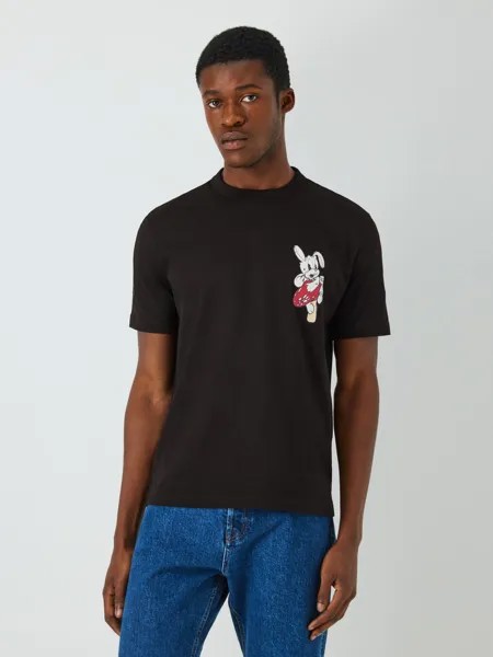 Футболка Paul Smith Rabbit Logo из органического хлопка, черная