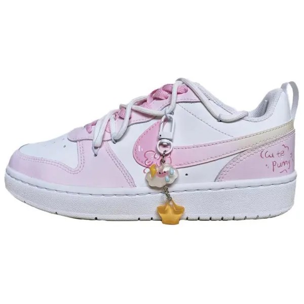Кроссовки Nike Court Borough 2 Skateboarding Shoes Women's Low-top Pink/Purple, белый/фиолетовый