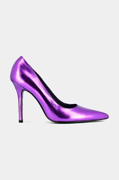 Кожаные туфли на каблуке DINERA CUIR METALLISE Jonak, фиолетовый
