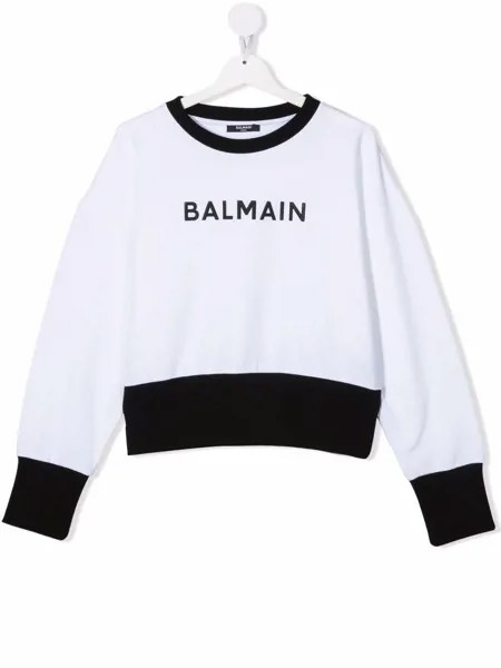 Balmain Kids толстовка с логотипом