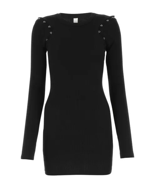 Платье мини из эластичного хлопка S Dion Lee, черный